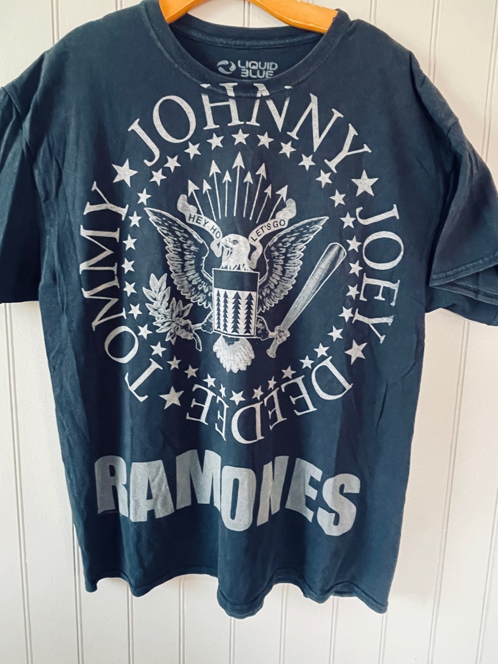 Ramones Graphic Tee - Black  Liquid Blue . XL . Hey Ho Let’s go Shirt . Cotton